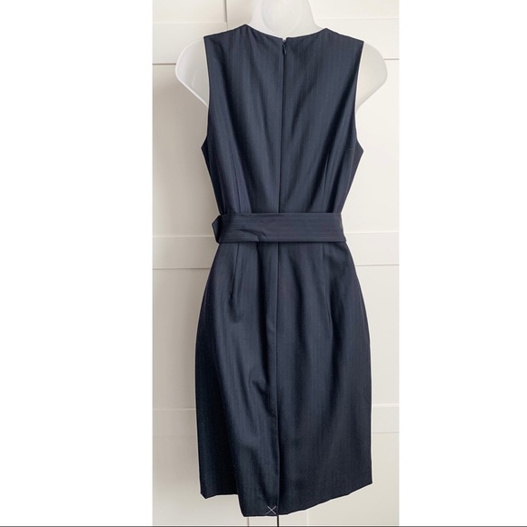 J. Crew Navy Pinstripe Sheath Dress NWT - Picture 4 of 10
